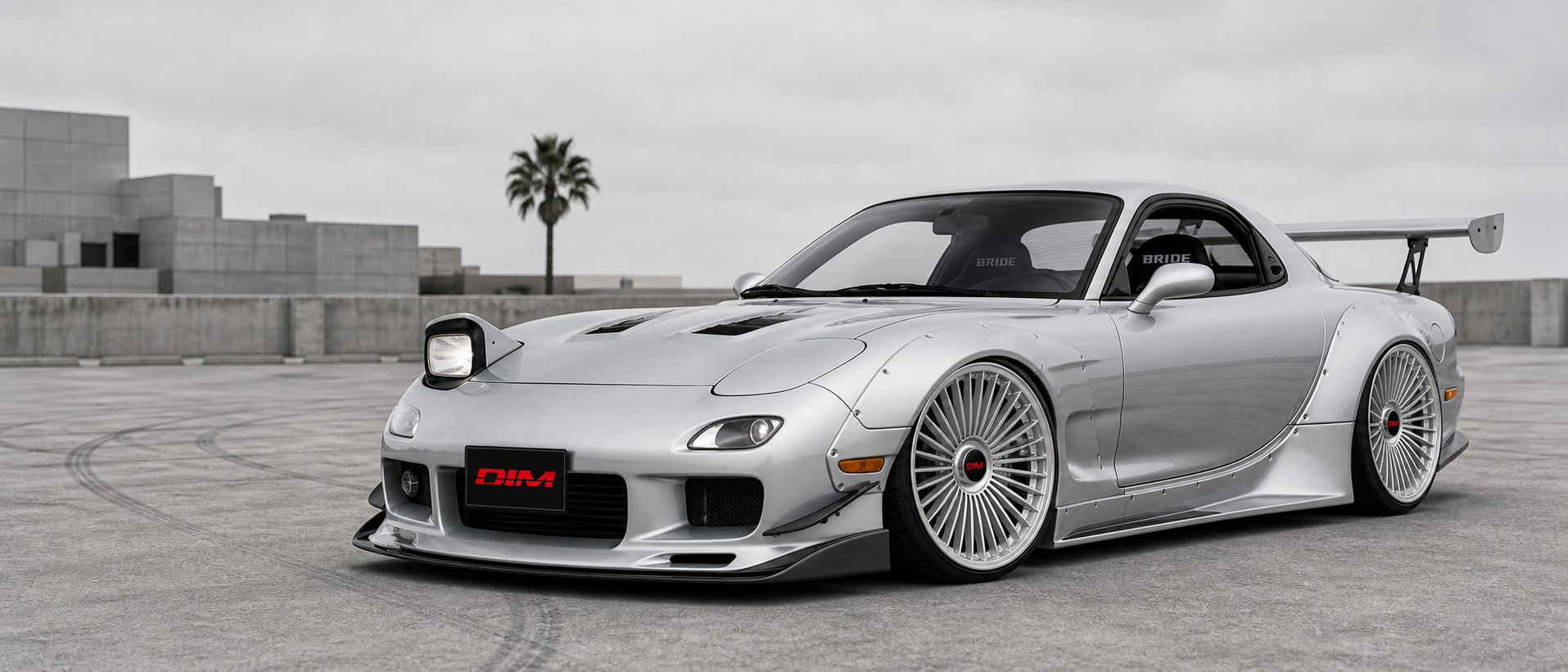 DIM performance wheels fitted to Mazda RX-7