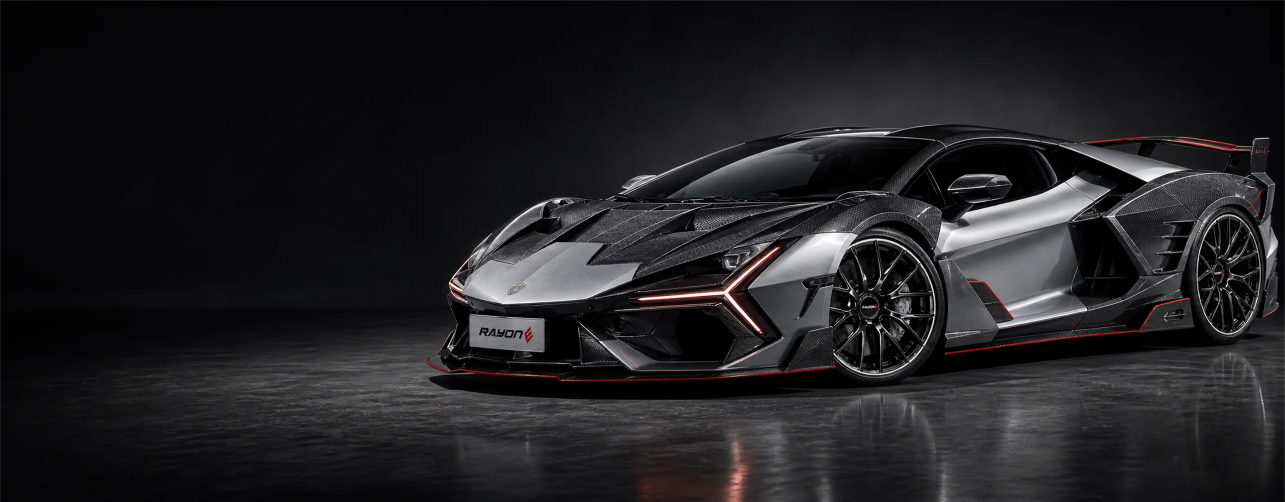 RAYONE performance wheels fitted to a carbon-fiber supercar