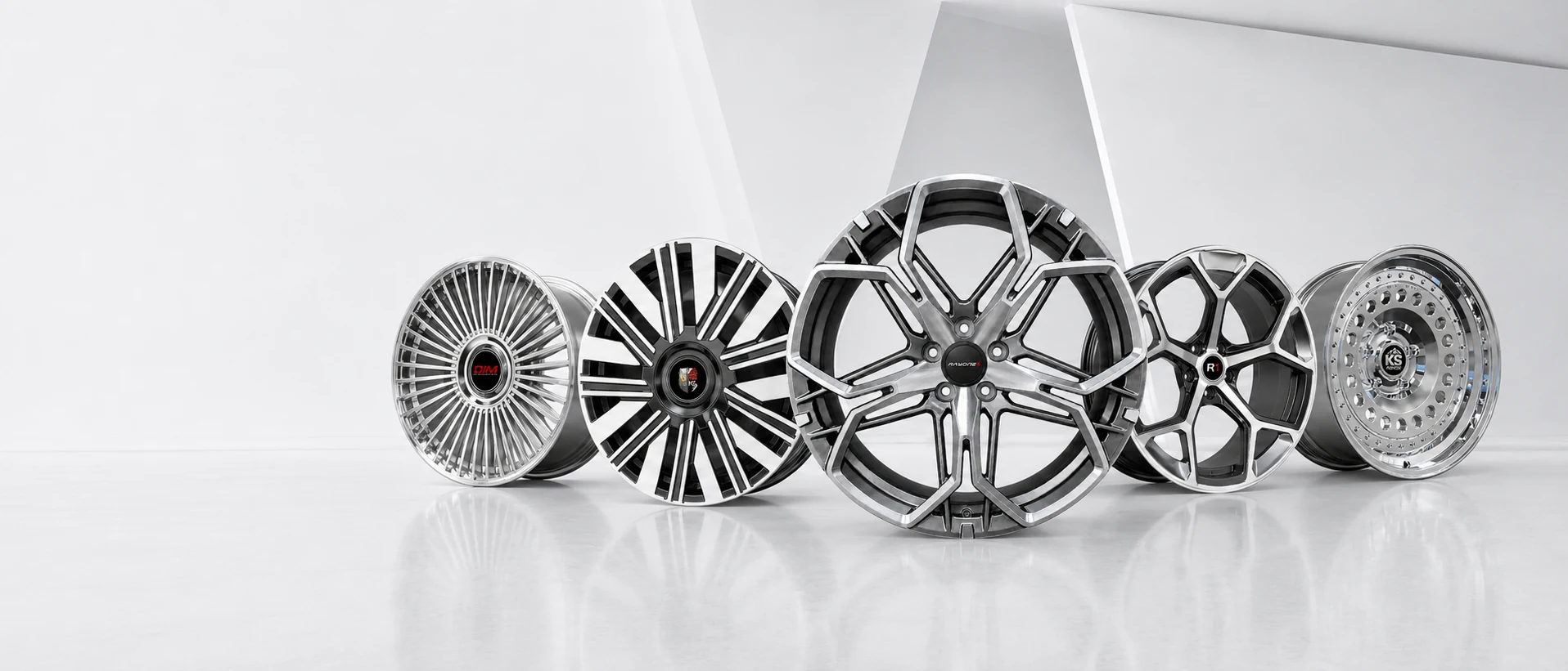 RAYONE five sub-brand wheel fitment matrix for different vehicle applications